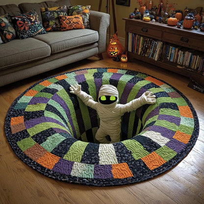 🎃First 50 Customers Enjoy 51% oFF🔥3D Skeleton Vortex Quilted Round Halloween Rug