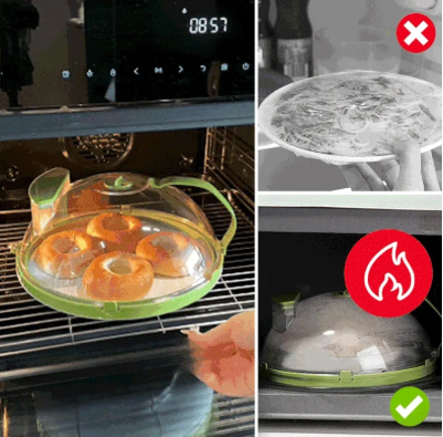 🧑‍🍳Upgraded version🌟Microwave Splash-Proof Food Cover