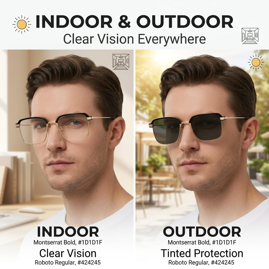 🔥Limited-time 50% off🎁Outdoor photochromic blue light blocking glasses