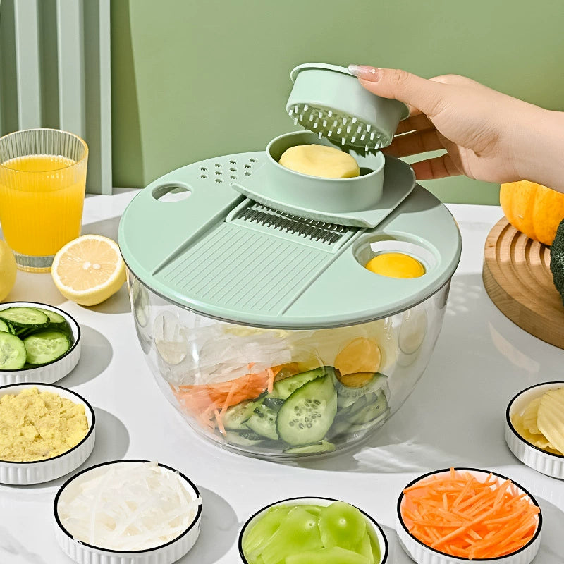 🔥New Upgrade🔥Multi-functional vegetable cutter drain basket