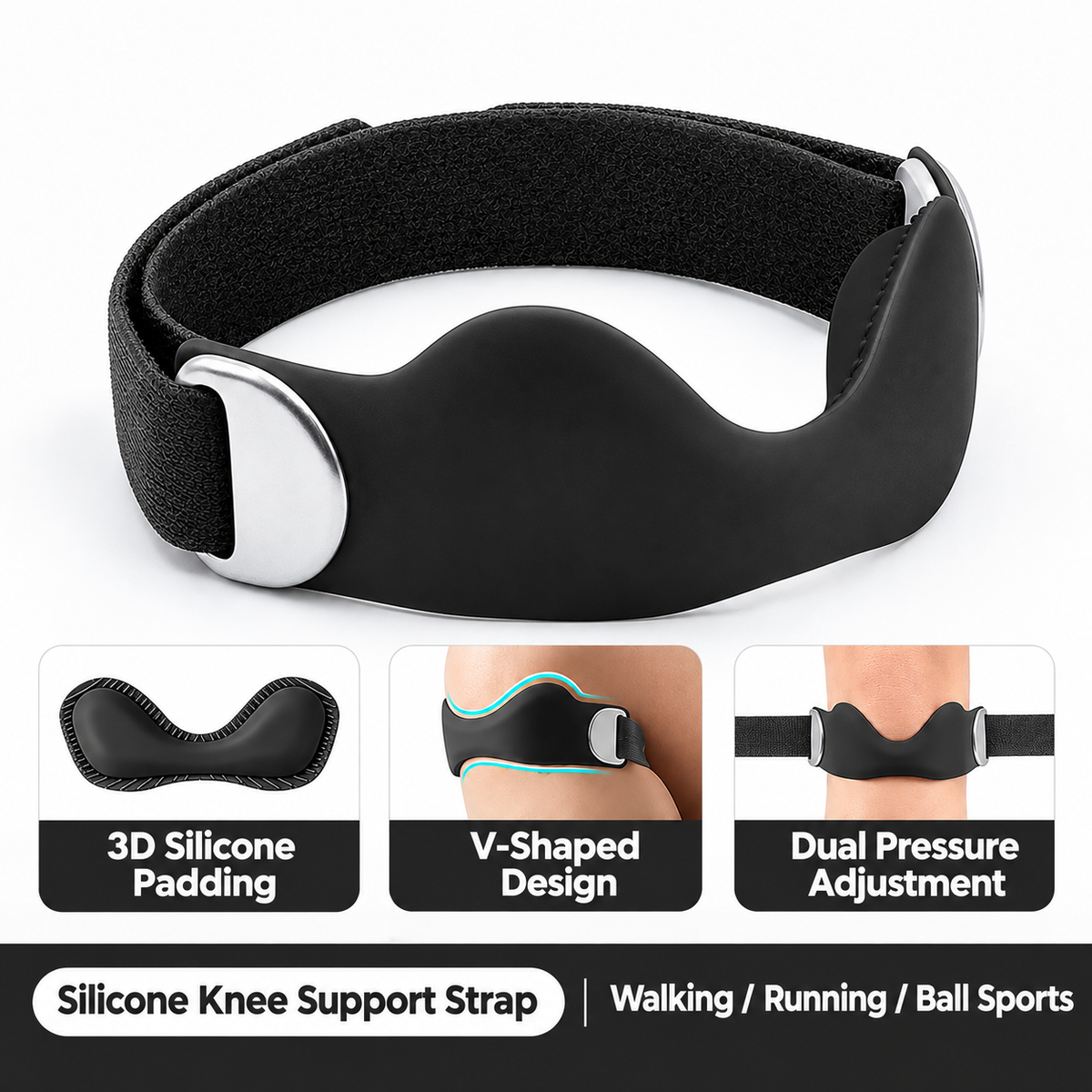 ⏳Buy one get one free for a limited time⏰ -Patellar strap with silicone air cushion💥🦵