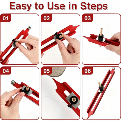 🧰New aluminum alloy🔥Irregular Contour Measuring Radian Ruler with Lock