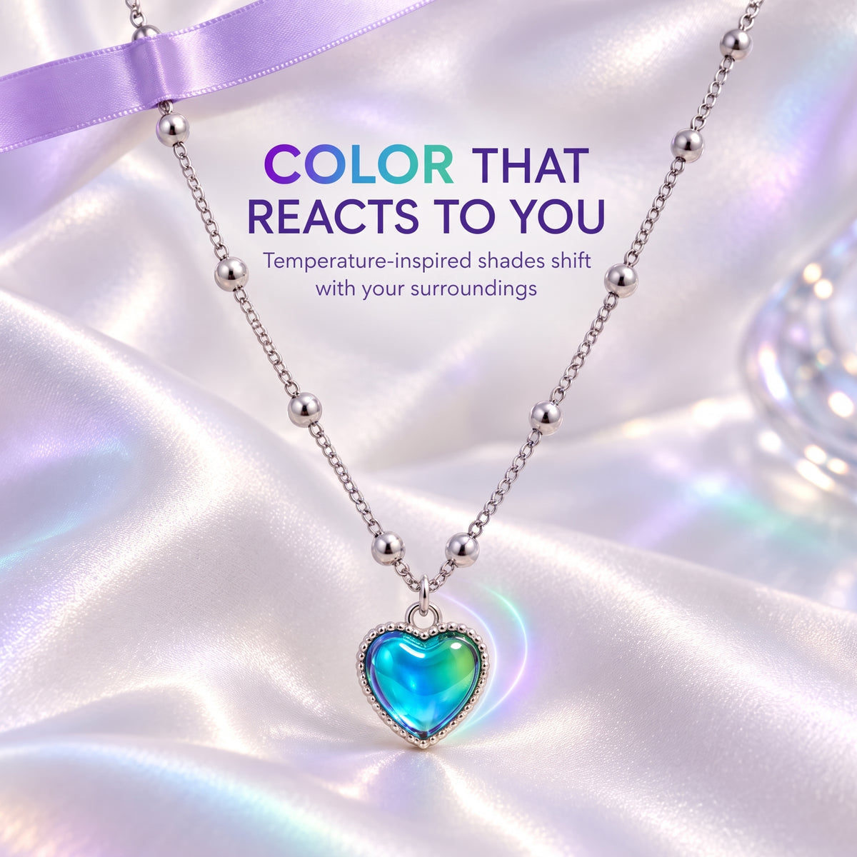❤️Temperature-Sensitive Color-Changing Heart Necklace for Women