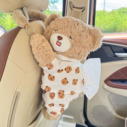 ✨Limited time buy one get one free✨ Global best-selling over 1 million cute bear-shaped plush car tissue box