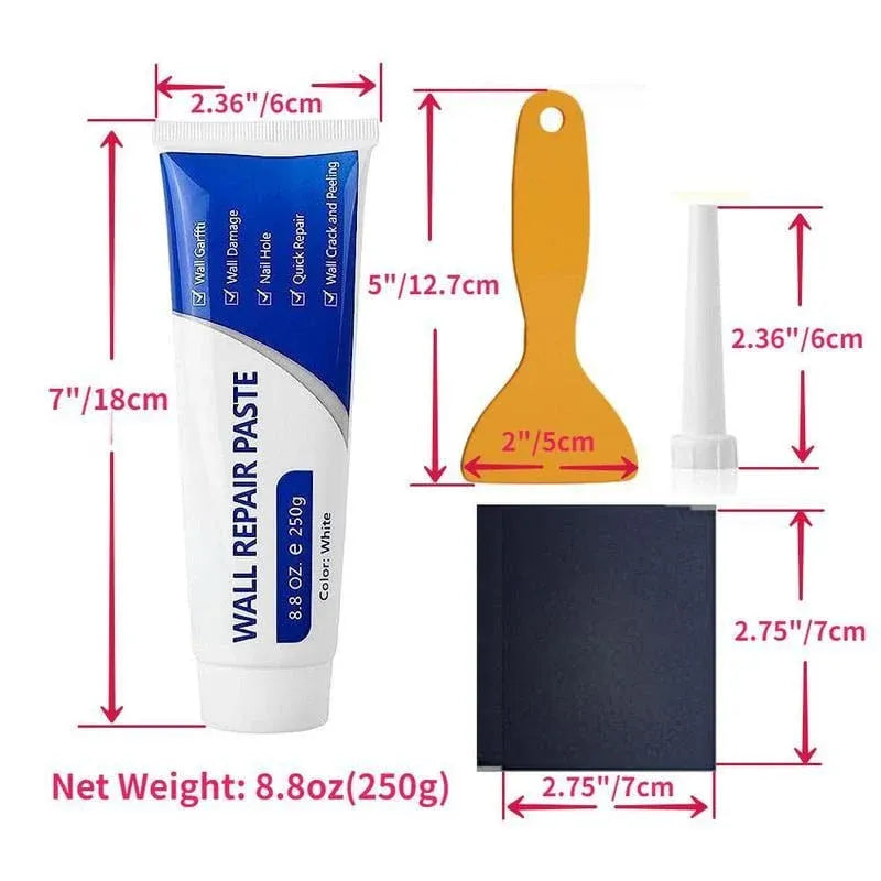 🔥Buy 1 Get 1 Free🔥THE ULTIMATE White Drywall Repair Paint Kit – No Sanding, No Primer, No Mess. Fix Nail Holes, Cracks & Dents in Minutes