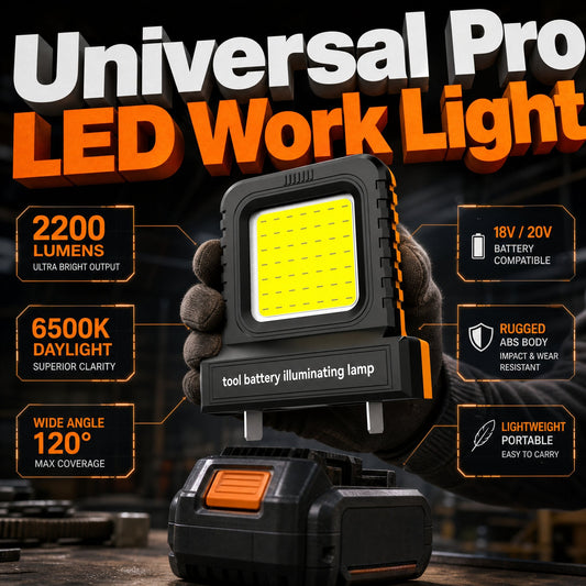 🔥High-brightness floodlight - compatible with all power tool batteries