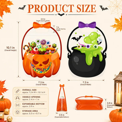 🎃 2026 Halloween Early Deal! 🎉Halloween Goodie Bags 🧡 Pumpkin & Cauldron Treat Bags