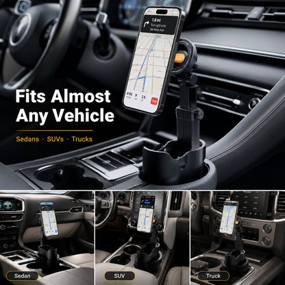 ❤️ 50% off for the first 50 customers! 🎉 Car Cup Holder Phone Mount — Supports 360° adjustment