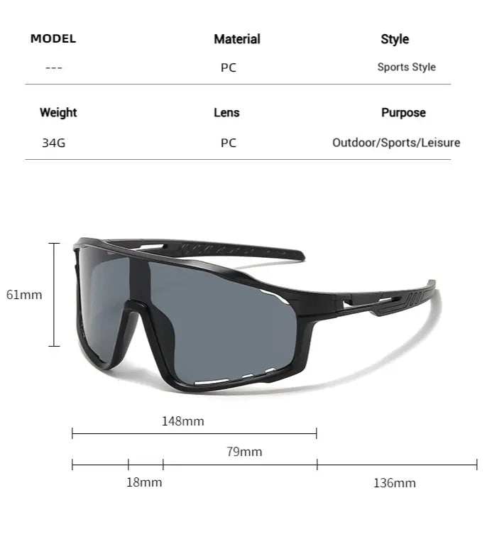 ✨ 50%off ✨ New Arrival: Photochromic UV-Protective Sports Sunglasses - Windproof & Sand-Resistant Cycling & Hiking Eyewear