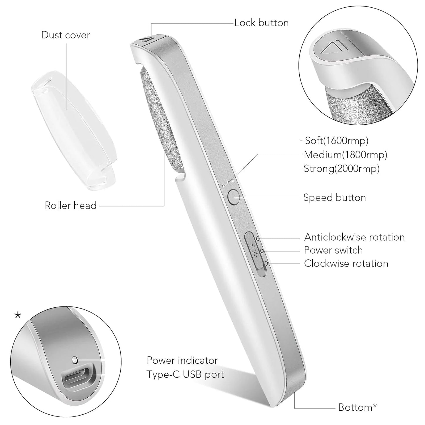 🔥2026 HOT SALE💥Rechargeable Electric Foot File – Smooth Heels, Anytime Anywhere