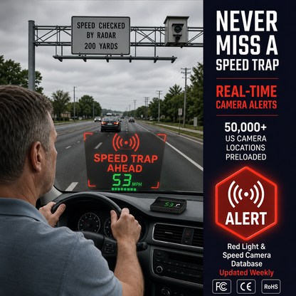 🚗Head-Up Display (HUD) Car GPS Digital Speedometer