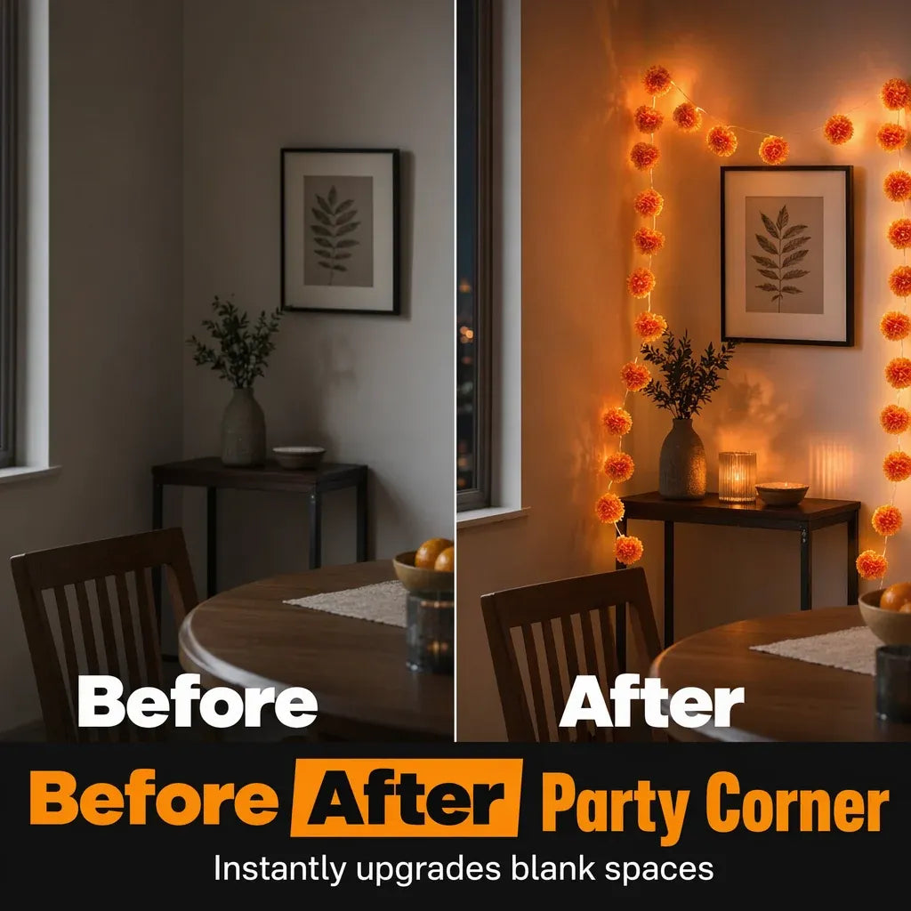 🌼Last Day Special Offer🎃Artificial Marigold LED String Lights