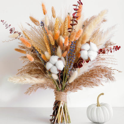 🌾✨Bohemian-style dried flower bouquet in autumn tones