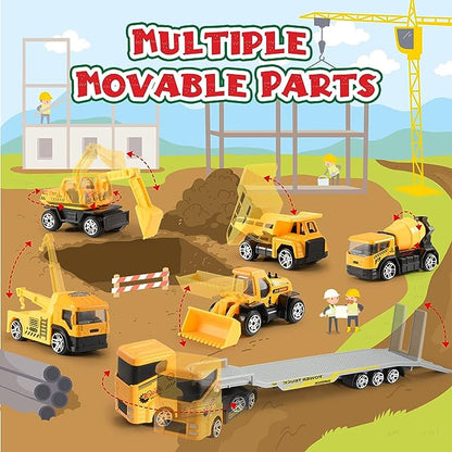 🎄Christmas Special Offer🎁 Die-Cast Construction Vehicle Advent Calendar for Christmas