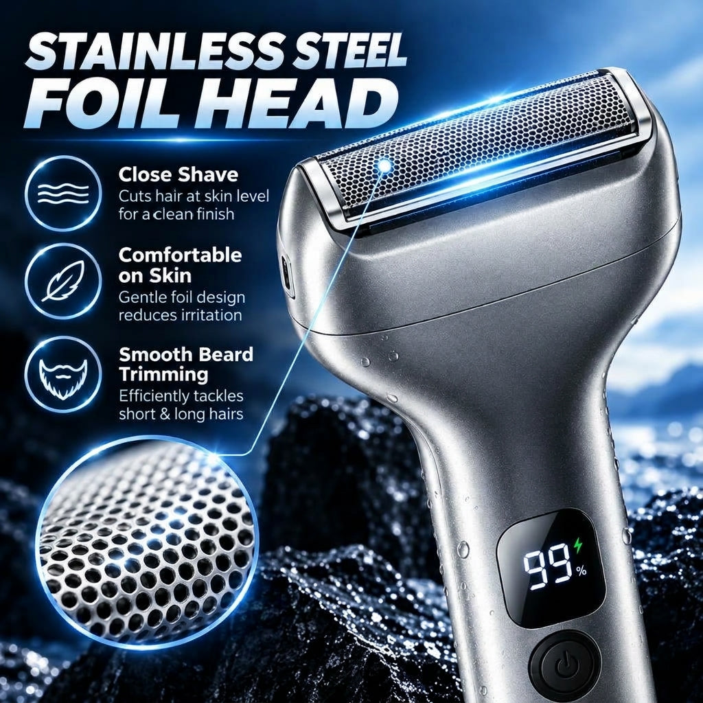 🪒 First 50 customers enjoy 50% off! 🔥 Rechargeable reciprocating electric shaver for men