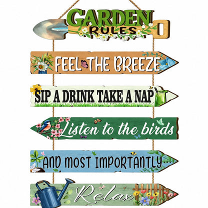 💖Limited-time 50% OFF🏡Rustic Wooden Garden Hanging Sign Wall Decor Plaque