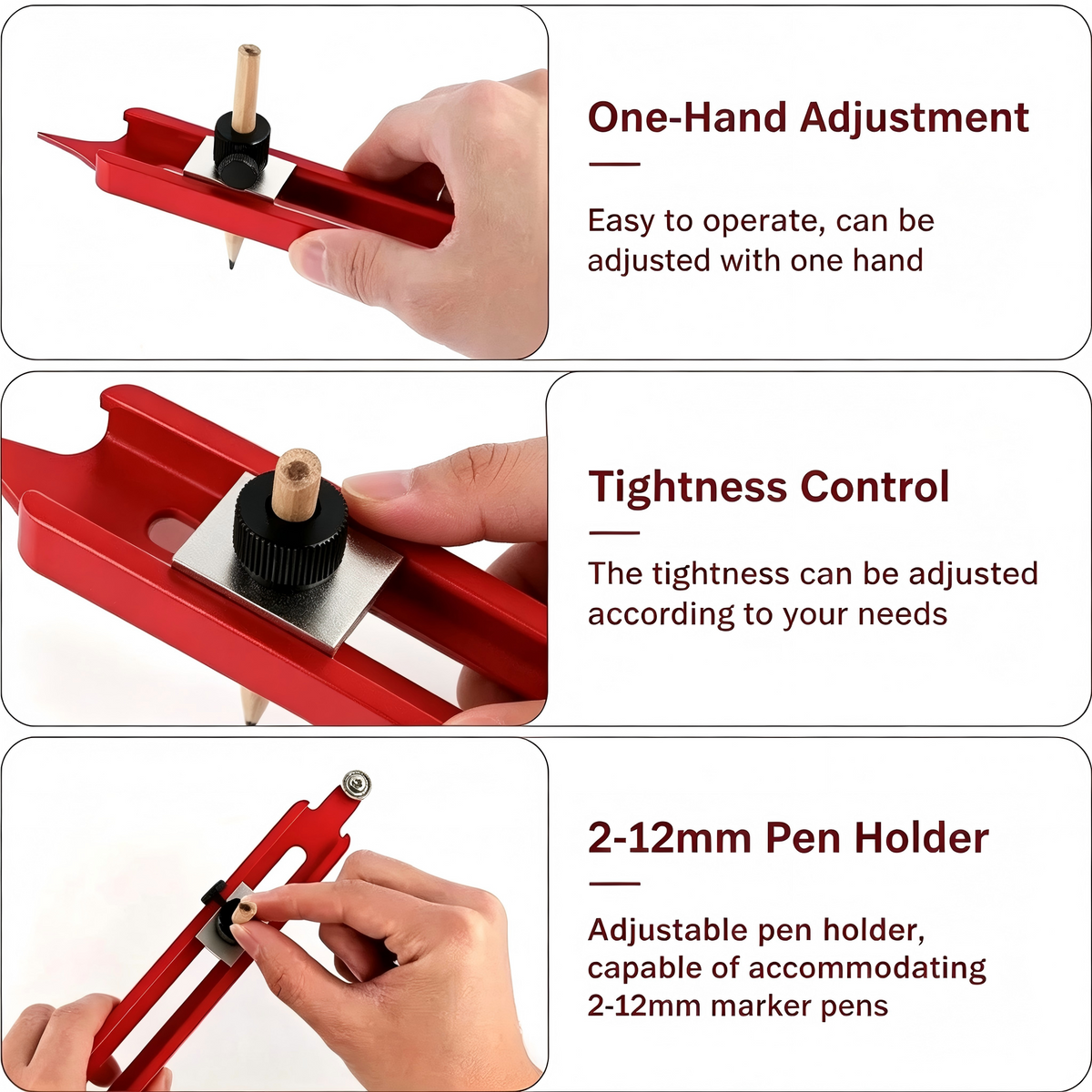 🧰New aluminum alloy🔥Irregular Contour Measuring Radian Ruler with Lock