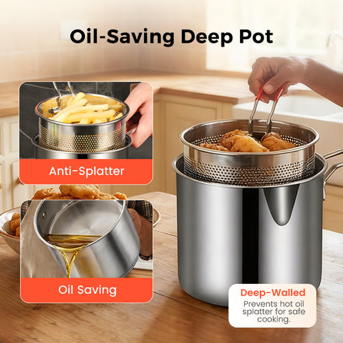 🔥LAST DAY SALE 49% OFF🎁304 Stainless Steel Multifuntional Fryer