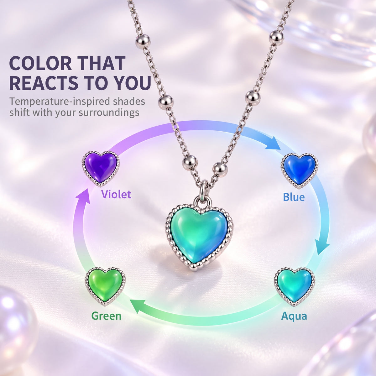 ❤️Temperature-Sensitive Color-Changing Heart Necklace for Women