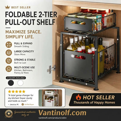 📦 Get 50% off—limited to the first 50 customers! Double-layer pull-out storage rack