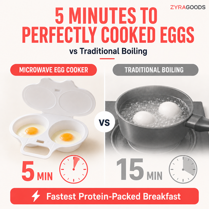⏱️First 30 customers enjoy buy 1 get 1 free!🥚Microwave Egg Poacher with Lid & Handle