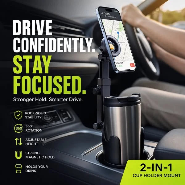 First 100 customers enjoy a 50% discount on car phone holders – 360° adjustable, suitable for all phones, available in magnetic and clip-on models.