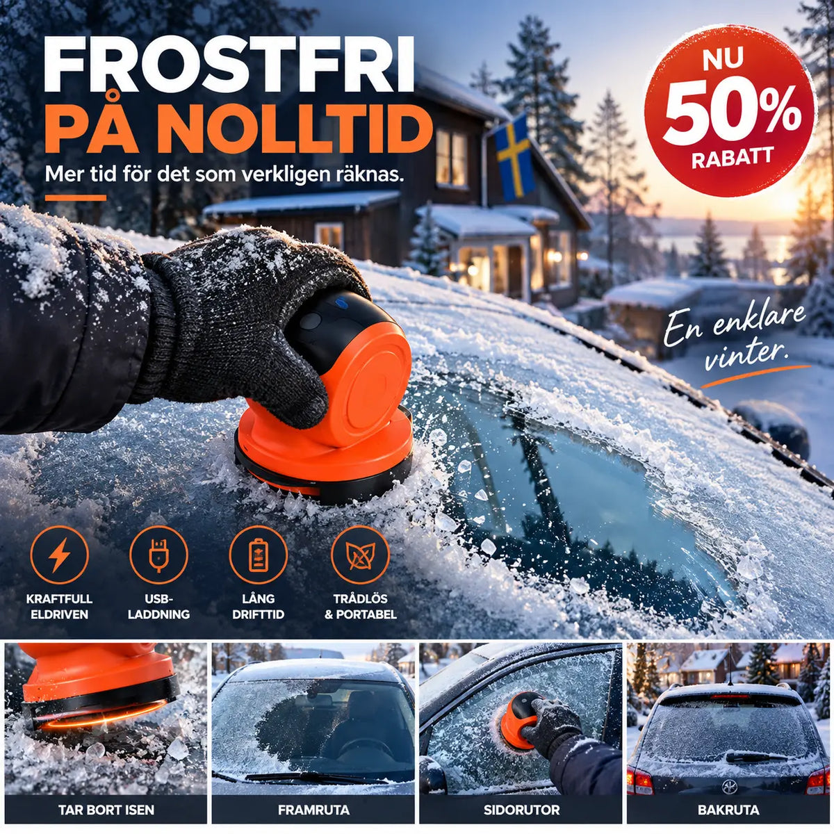 🔥50% OFF NOW! Rechargeable Electric Ice Scraper with LCD Display for Car Windows ❄️🚗