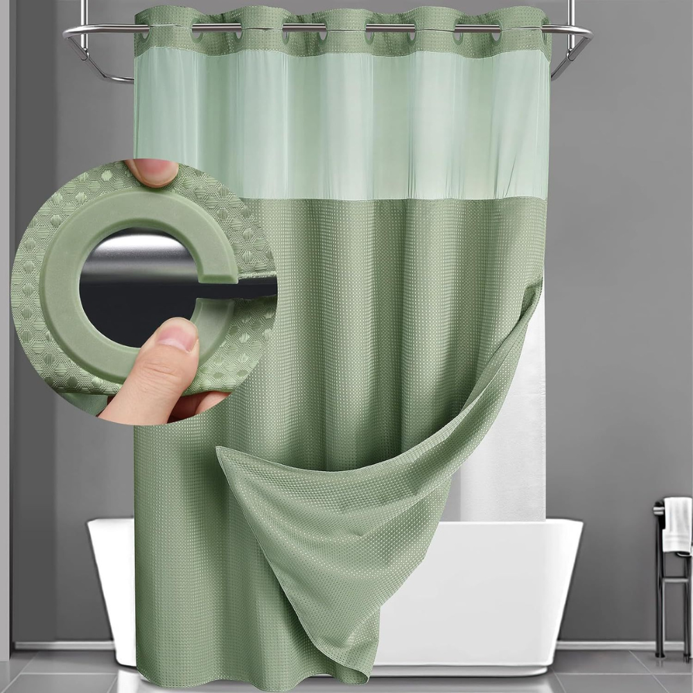 🔥50%OFF💥No-Hook Shower Curtain