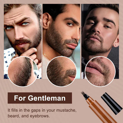💥Buy one get one free🎁Waterproof Four-tip Beard and Eyebrow Pen✨