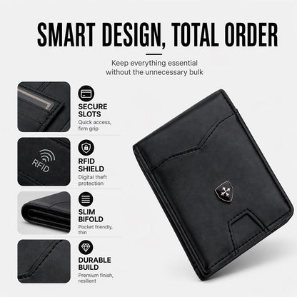 ⏳🔥LIMITED-TIME 50% OFF! ⏰RFID-Blocking Leather and Carbon Fiber Credit Card Holder