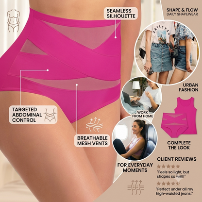 🌸Plus-Size High-Waist Cross Tummy Control Panties