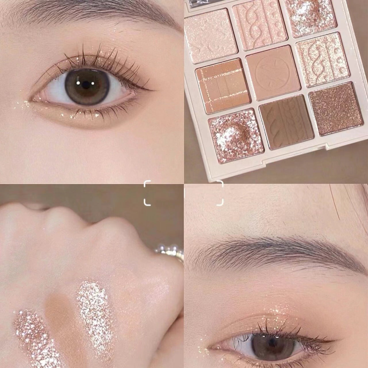 🔥Buy 1 Get 1 Free🔥Knitted Sweater 9 Shades Eyeshadow Palette, Earth Tone Matte Shimmer Glitter Orange Brown Chocolate Makeup