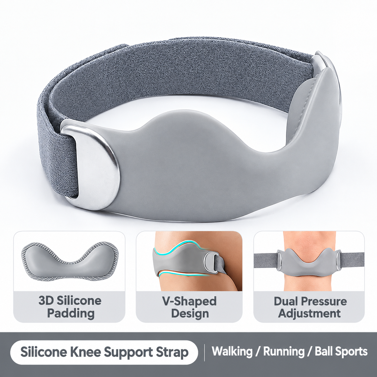⏳Buy one get one free for a limited time⏰ -Patellar strap with silicone air cushion💥🦵