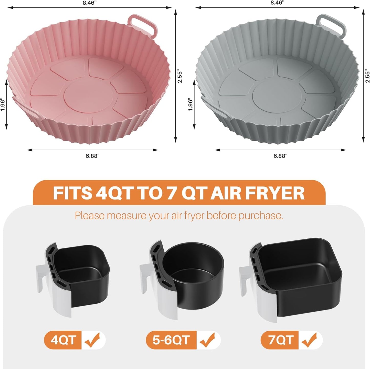 🔥2026 HOT SALE🔥6-Piece Silicone Baking Tray Set For Air Fryers