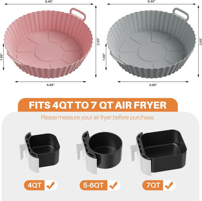 🔥2026 HOT SALE🔥6-Piece Silicone Baking Tray Set For Air Fryers