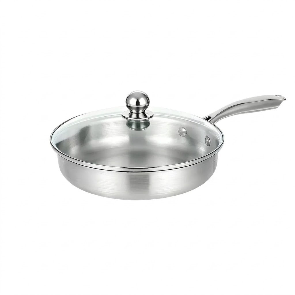 🔥Today’s Special‑ 50% OFF🍳 Premium Stainless‑Steel Steak Frying Pan with Lid