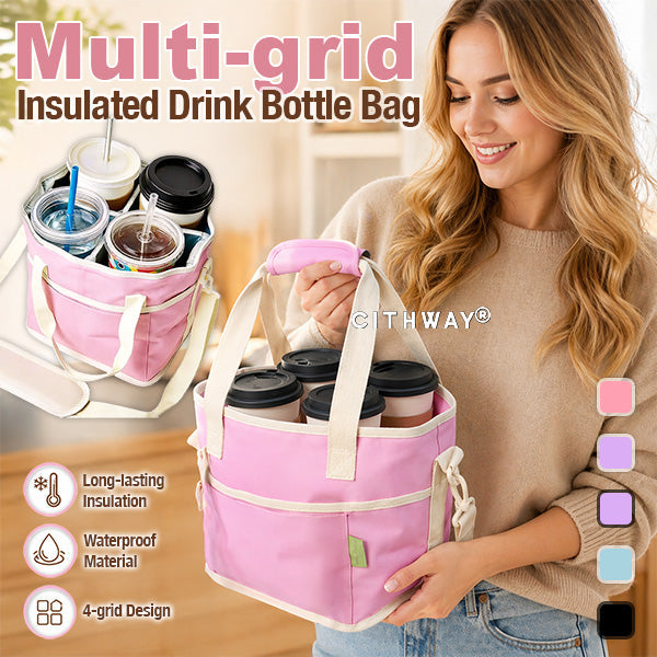 Cithway® 4-grid Insulated Drink Bottle Carrier Bag