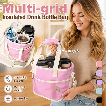 Cithway® 4-grid Insulated Drink Bottle Carrier Bag