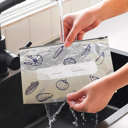 🥳2026 HOT SALE🥳💞50K+ SOLD!⏳🔥Global bestseller🍗Reusable Aluminum Foil Sealable Storage Bags🥦