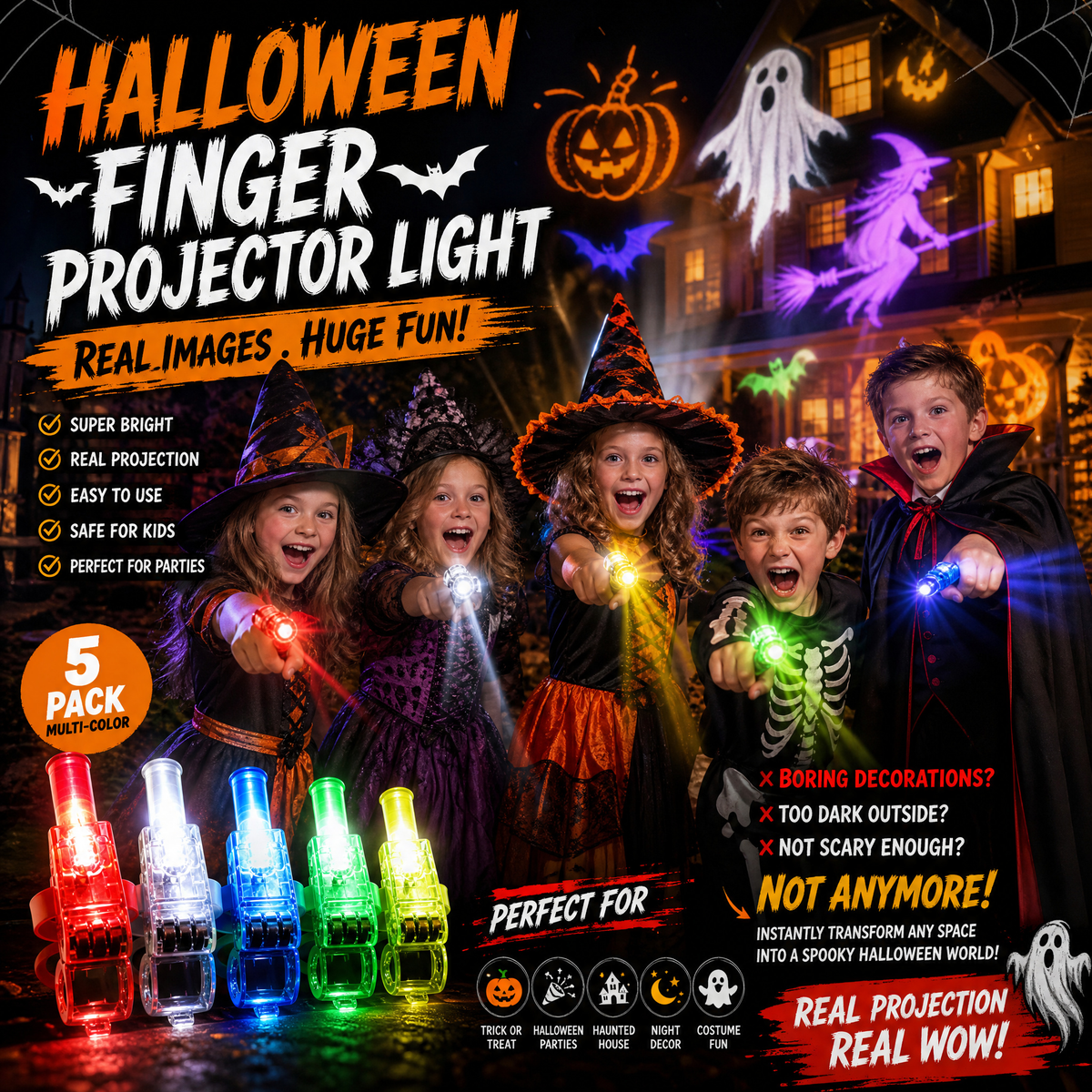👻Halloween Hot Sale 🎃First 50 Customers Enjoy 50% Off🎃 Mini Colorful LED Finger Lights –