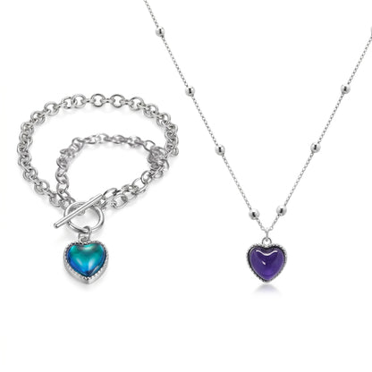 ❤️Temperature-Sensitive Color-Changing Heart Necklace for Women