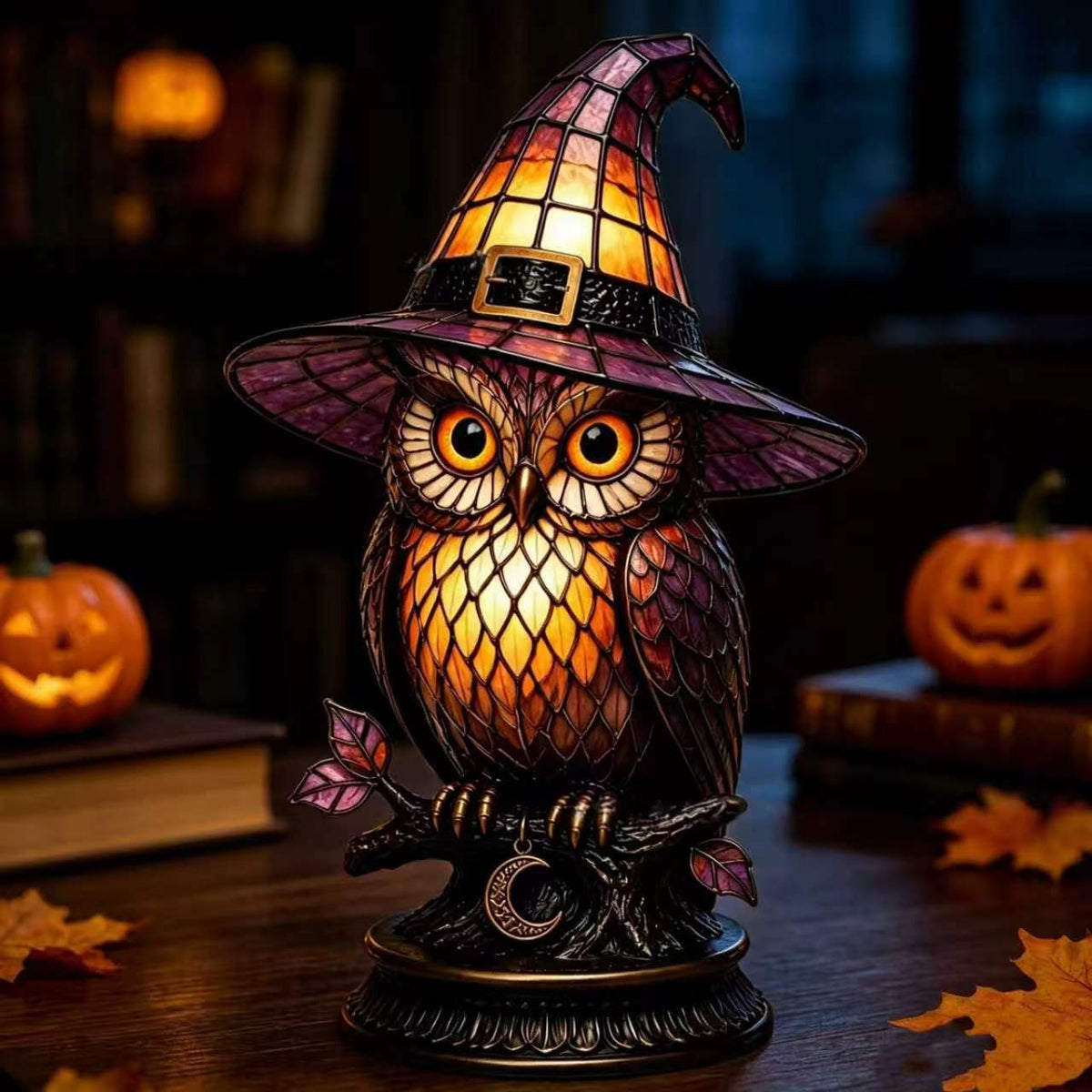 🔥Limited-time half-price sale 🎁Gothic Halloween Witch Cat Table Lamp