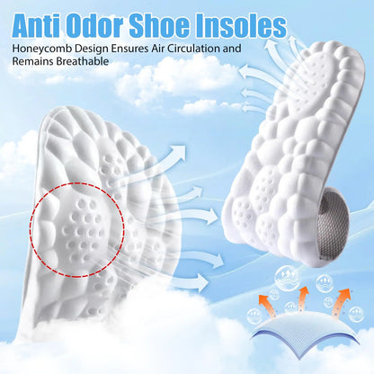 4D Cloud Memory Foam Insoles for Men & Women - Trim to Fit