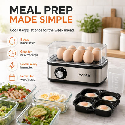 🔥Early Black Friday-Multifunctional Egg Steamer with Clear Lid