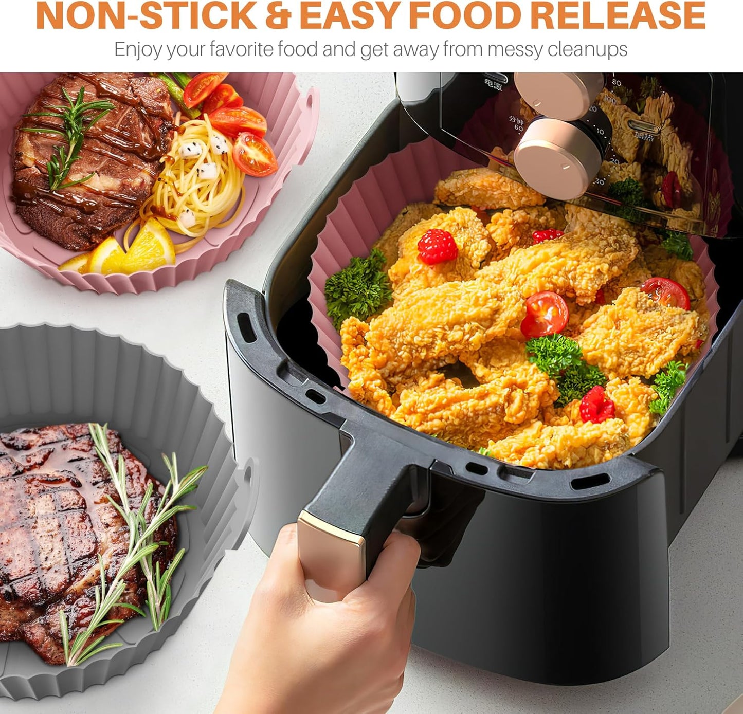 🔥2026 HOT SALE🔥6-Piece Silicone Baking Tray Set For Air Fryers