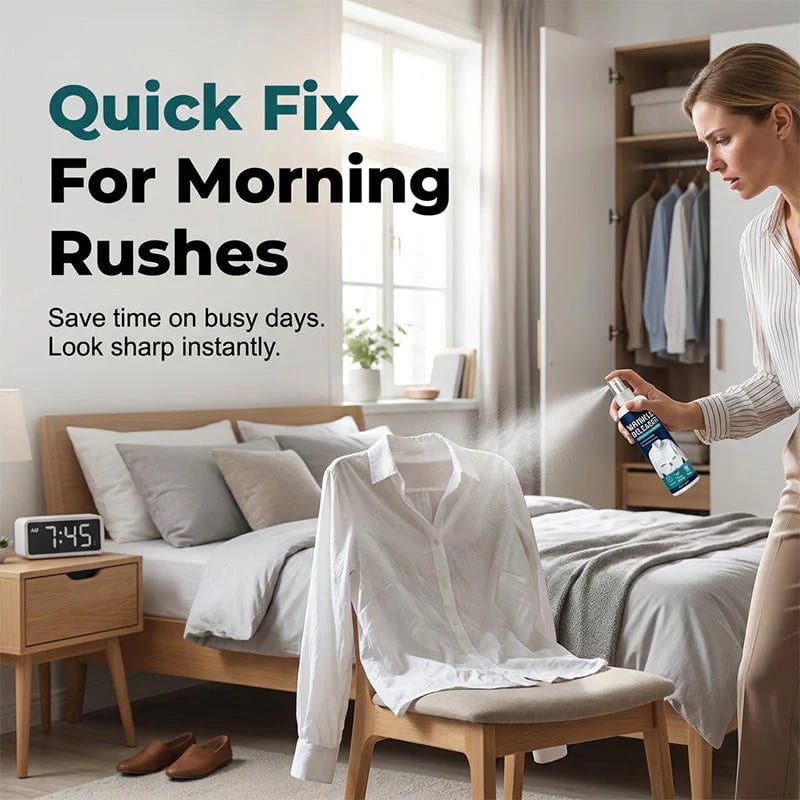 👔 Wrinkle-removing spray for clothes – No ironing required