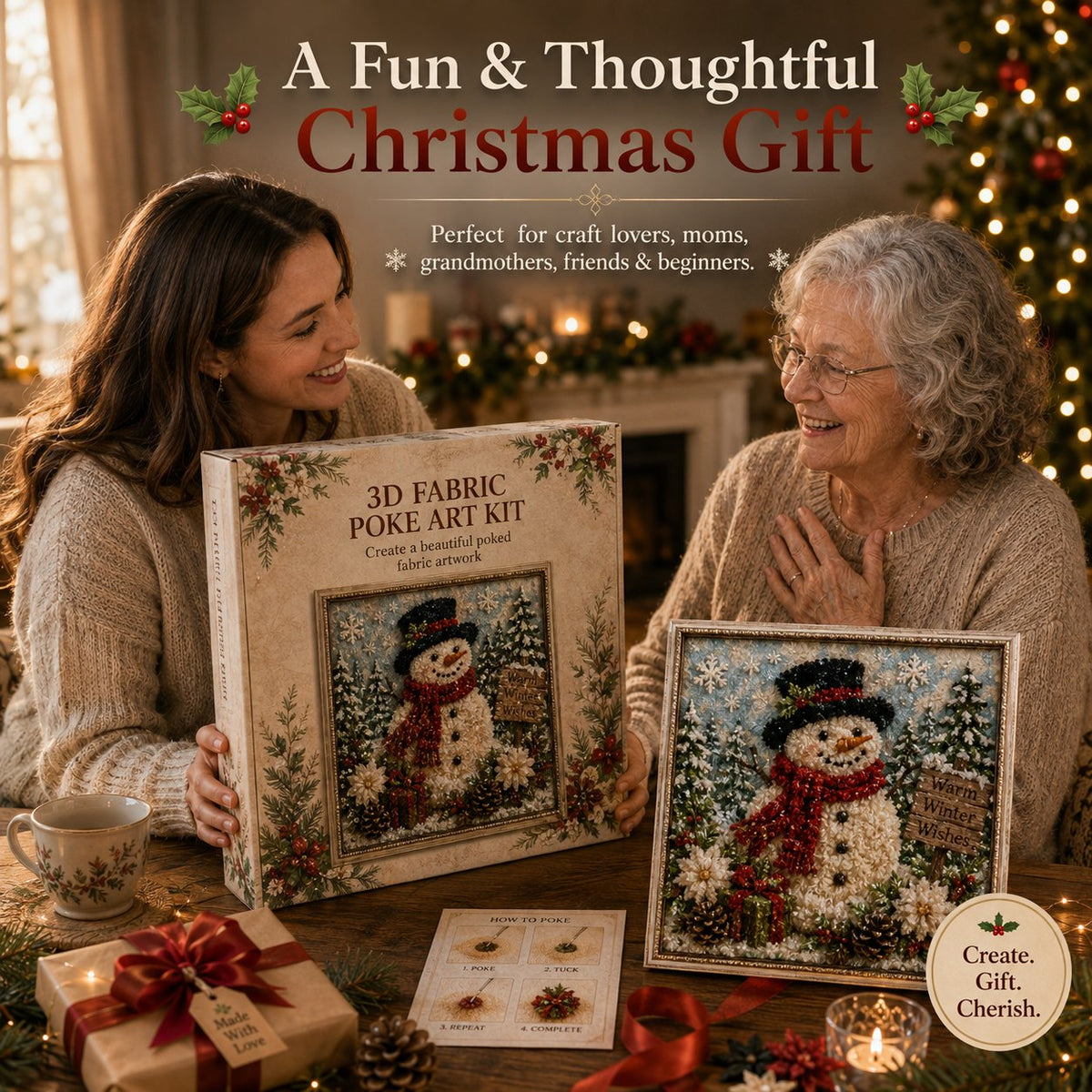 🔥 Half Price Offer - 🎄 3D Christmas Fabric Stamping Set