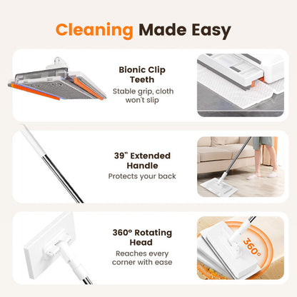 👑 50% off！🏆Disposable Dust Mop with 10 Reusable Cloths