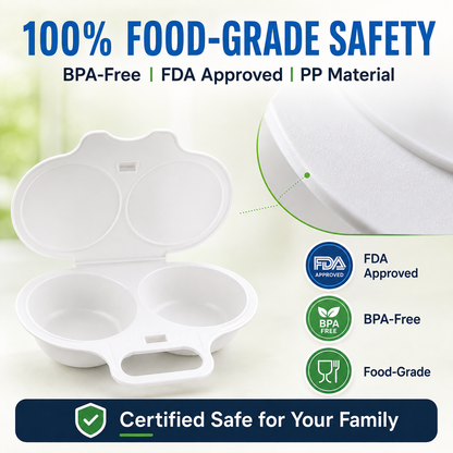 ⏱️First 30 customers enjoy buy 1 get 1 free!🥚Microwave Egg Poacher with Lid & Handle