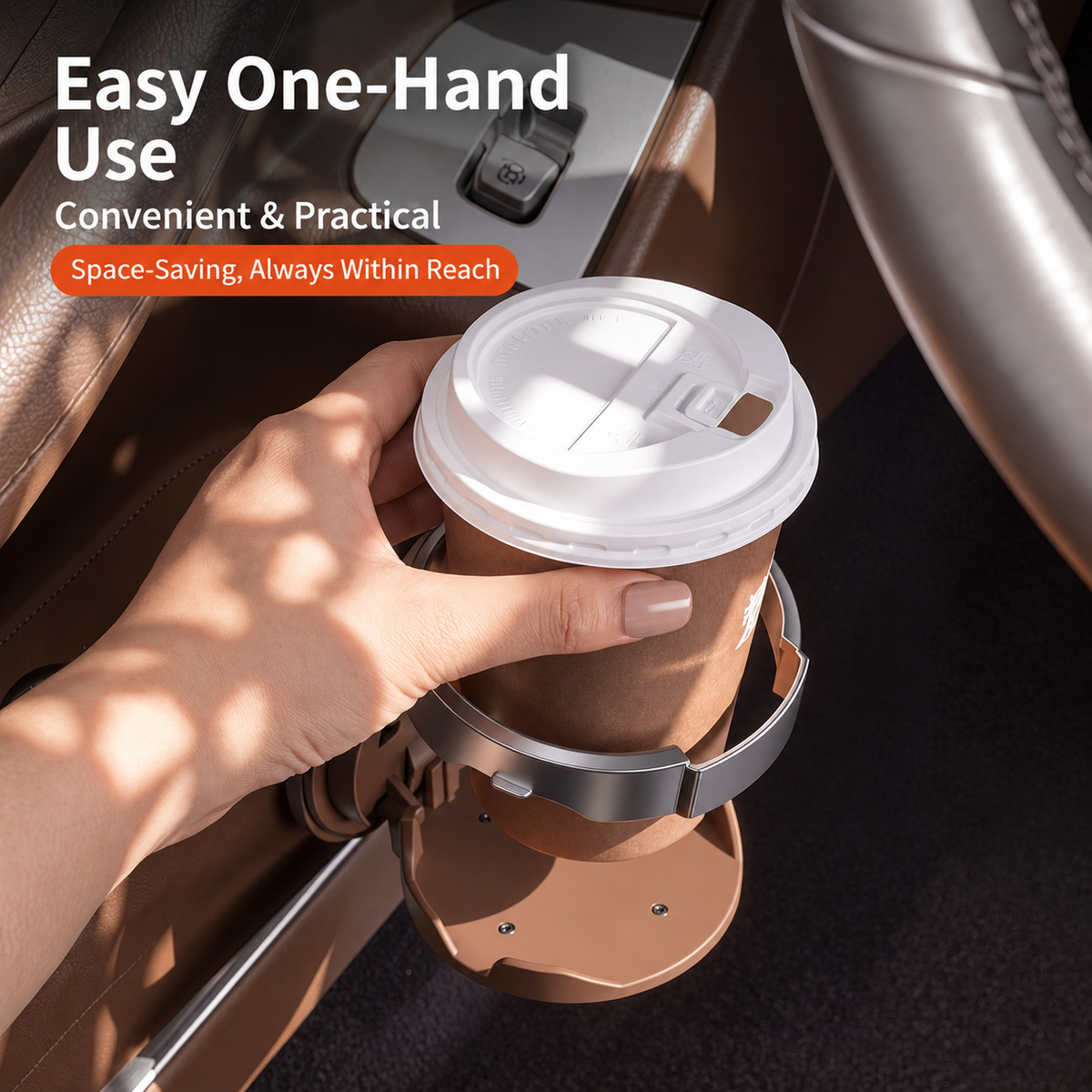 🚗Universal Foldable Car Cup Holder – Space-Saving Drink & Bottle Holder